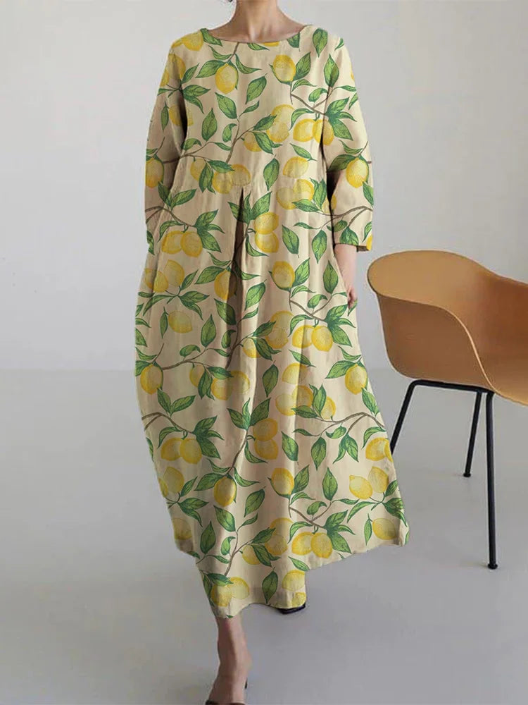 AURORA | Robe midi florale au confort aérien et au style méditerranéen, parfaite pour l'été