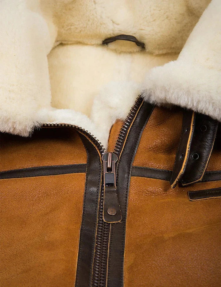 Emil™ Elegant Veste D'hiver En Cuir