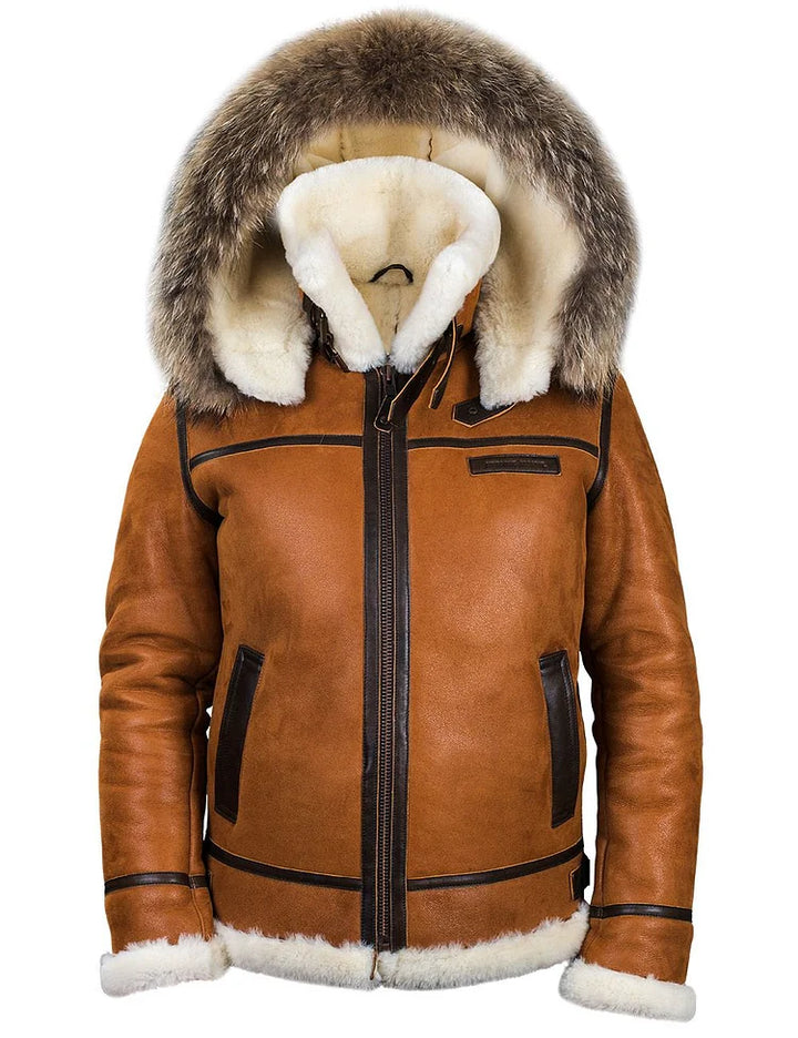 Emil™ Elegant Veste D'hiver En Cuir
