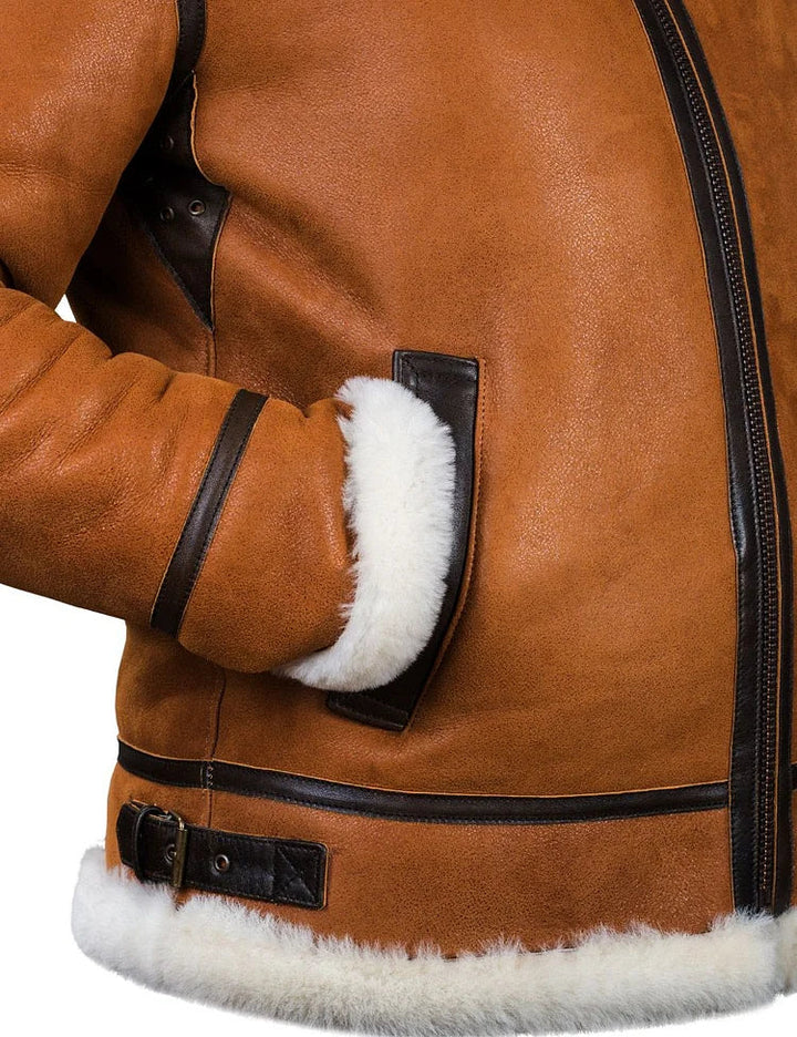 Emil™ Elegant Veste D'hiver En Cuir