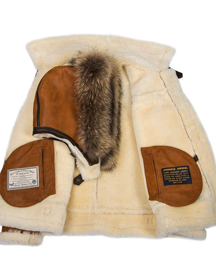 Emil™ Elegant Veste D'hiver En Cuir
