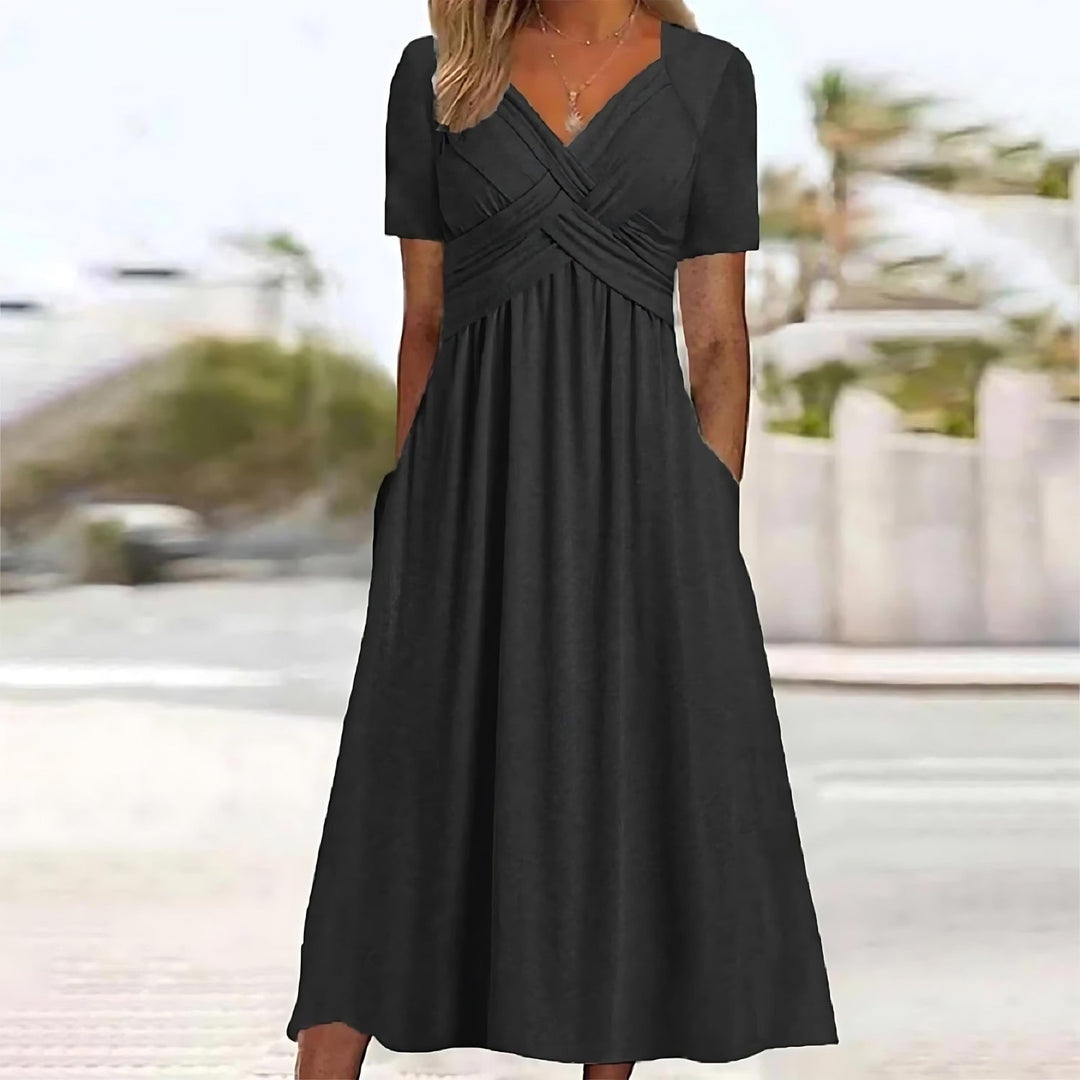 Vicky - Robe Midi Élégance Décontractée