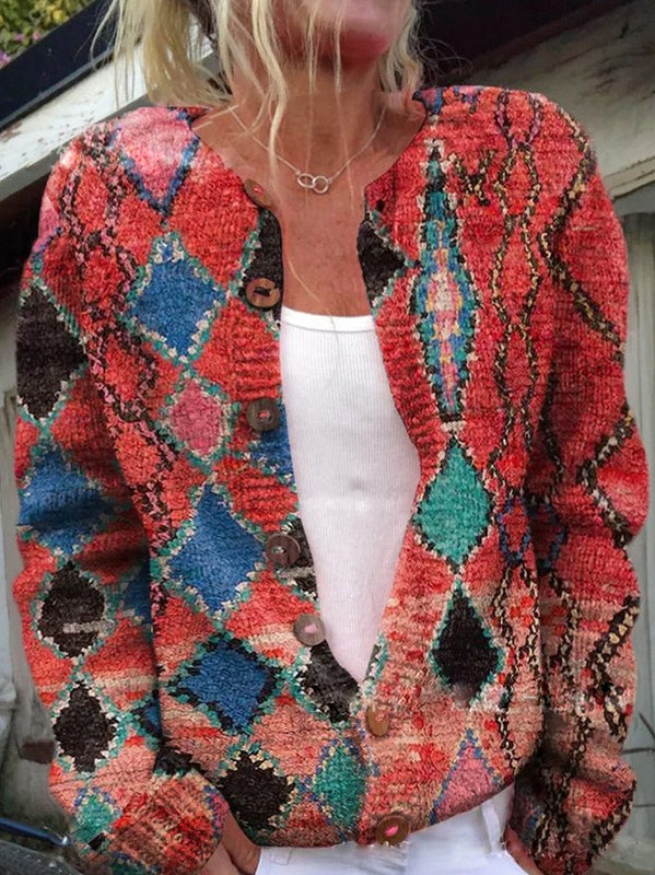 Cardigan à motif floral