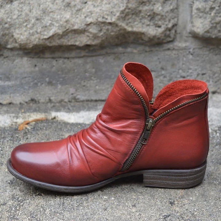 Victoria™ - Bottes en Cuir Avec Fermeture éclair