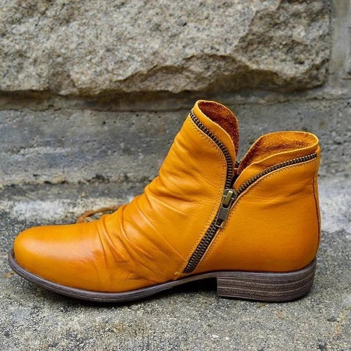Victoria™ - Bottes en Cuir Avec Fermeture éclair