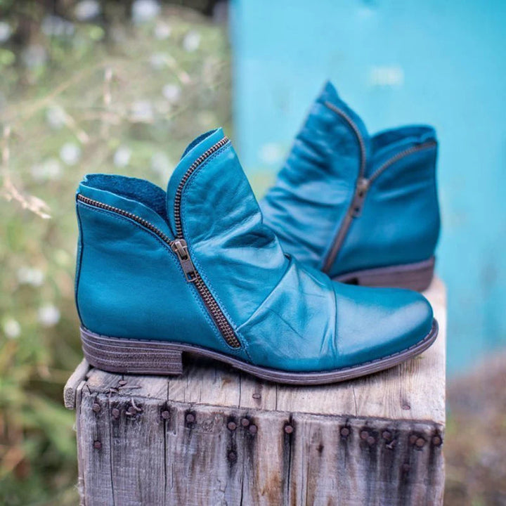 Victoria™ - Bottes en Cuir Avec Fermeture éclair